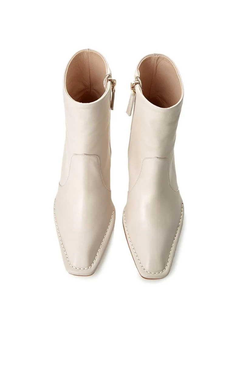 CALAIS OFF WHITE ANKLE BOOTS - Image 5
