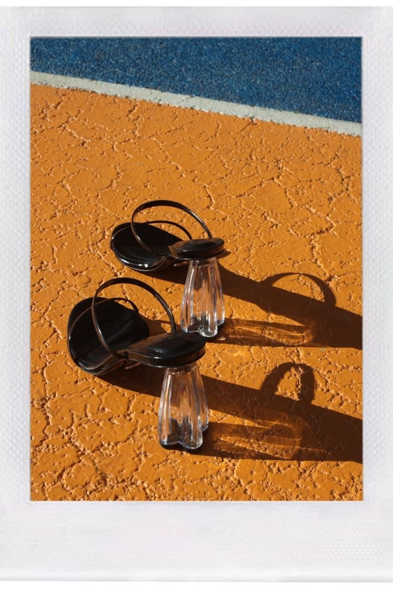FIORELLINI GLASS BLACK PATENT BLOCK HEELS - Image 3
