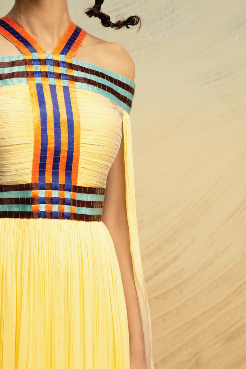 GATHERED CHIFFON OFF-SHOULDER MAXI DRESS - Image 5