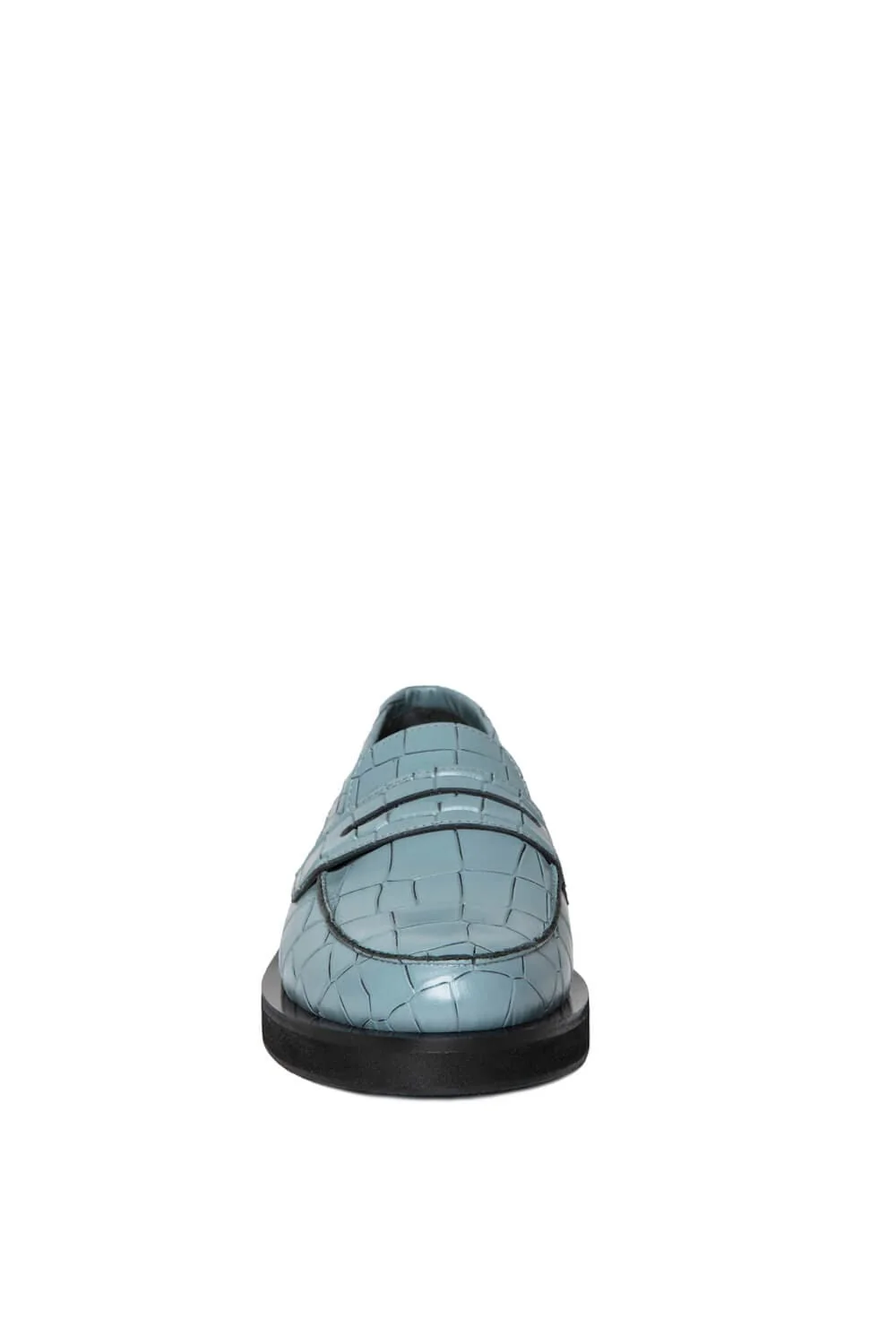 CULT MIA X GVASALIA CROC-EFFECT LEATHER LOAFERS - Image 3