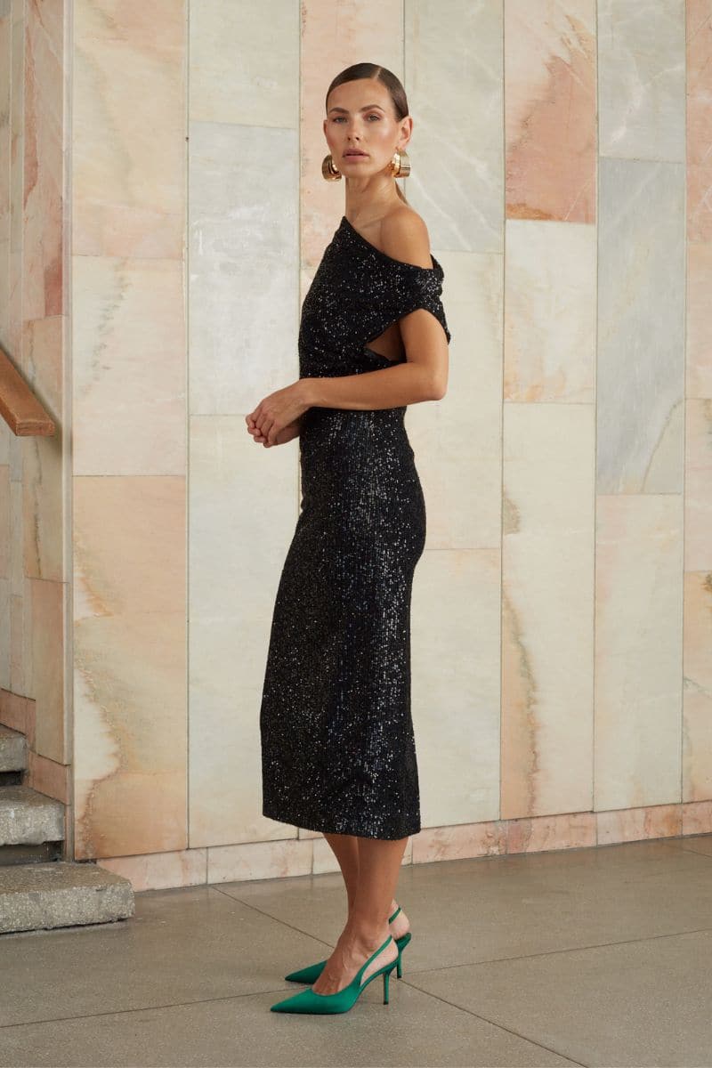 MARGO ONE-SHOULDER MIDI DRESS - Image 5