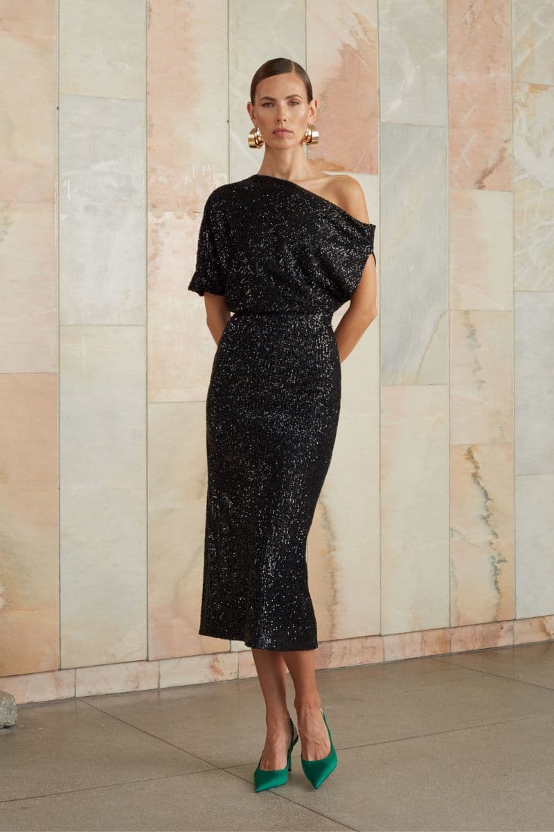 MARGO ONE-SHOULDER MIDI DRESS - Image 6