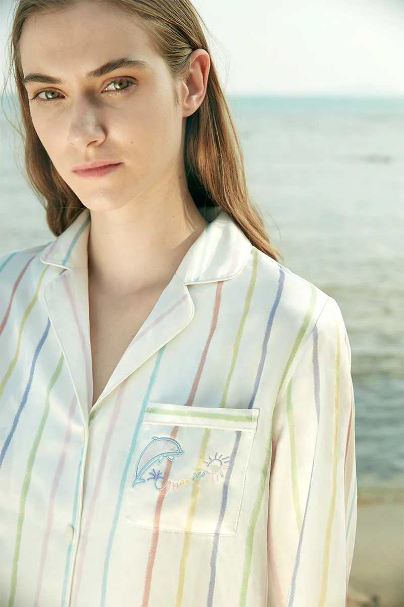 OCEAN STRIPE WOMEN'S LOUNGE SET - Image 5